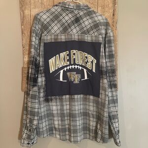 Wake Forest Plaid Shirt - Black and Gray